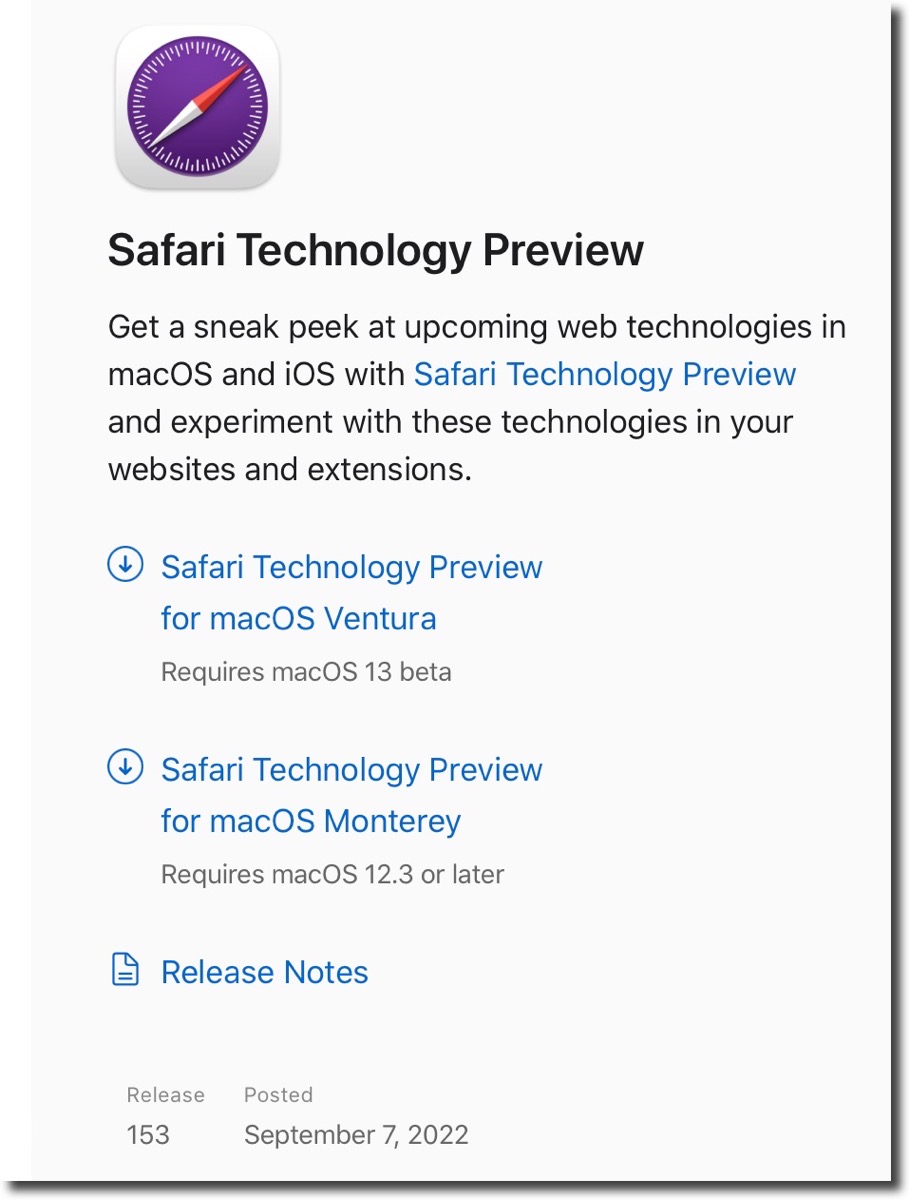 Safari Technology Preview 153