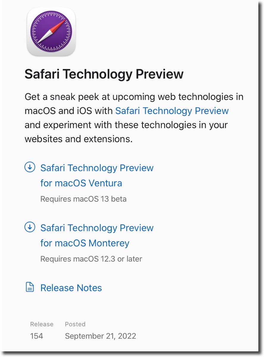 Safari Technology Preview 154