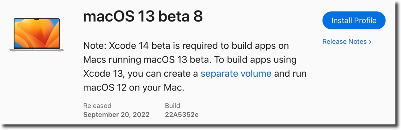 MacOS 13 beta 8