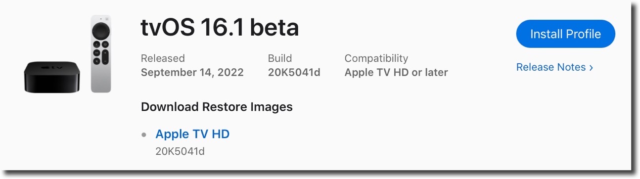 TvOS 16 1 beta