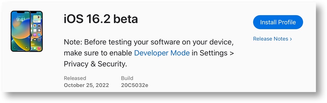 IOS 16 2 beta