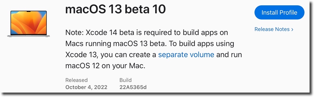 MacOS 13 beta 10
