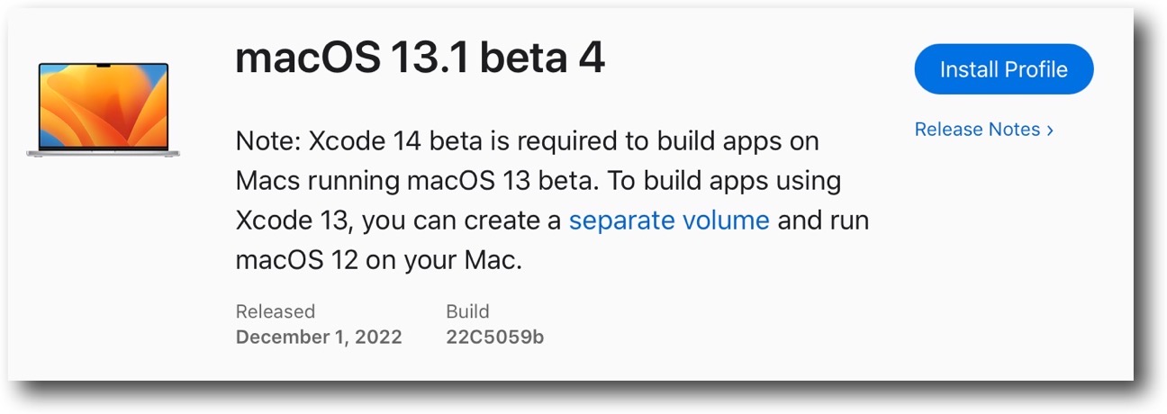 MacOS 13 1 beta 4