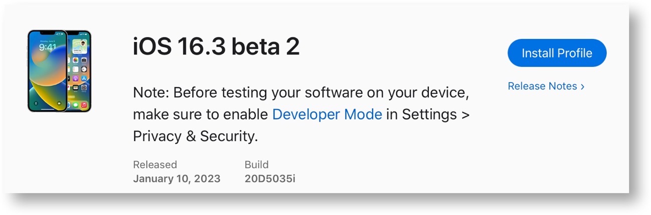 IOS 16 3 beta 2