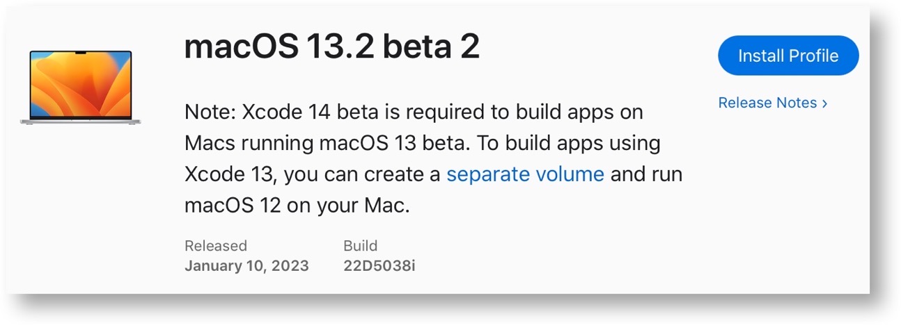 MacOS 13 2 beta 2