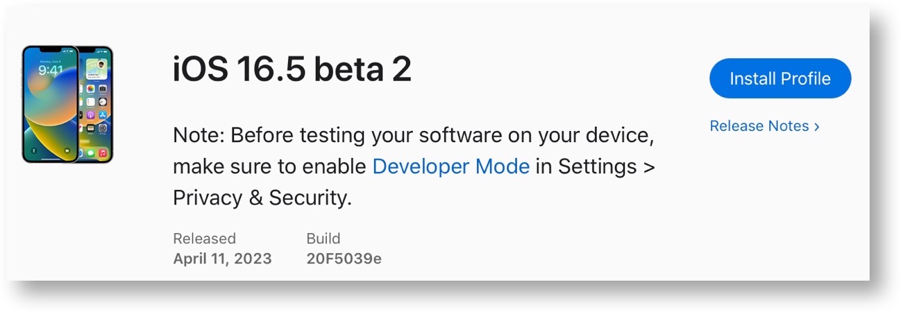 IOS 16 5 beta 2