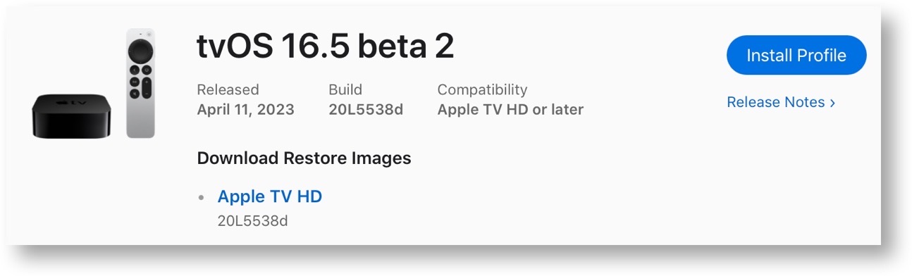 TvOS 16 5 beta 2