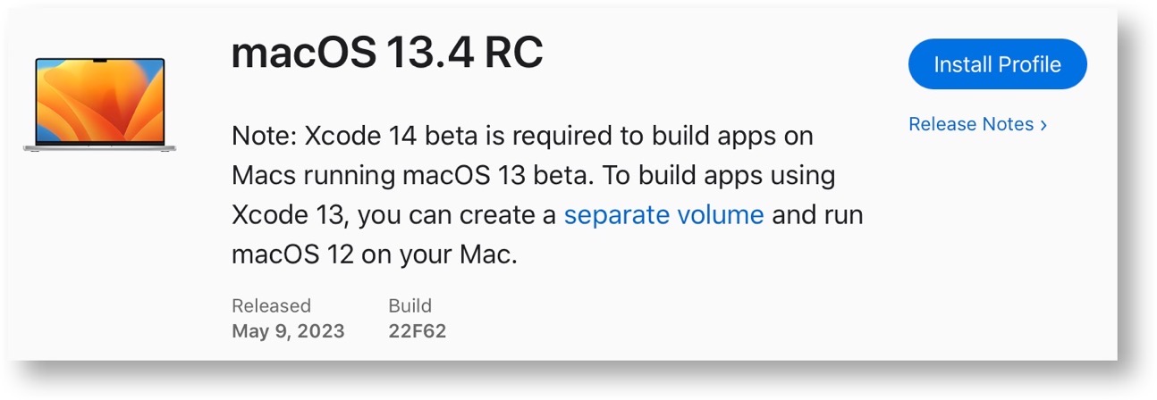 MacOS 13 4 RC