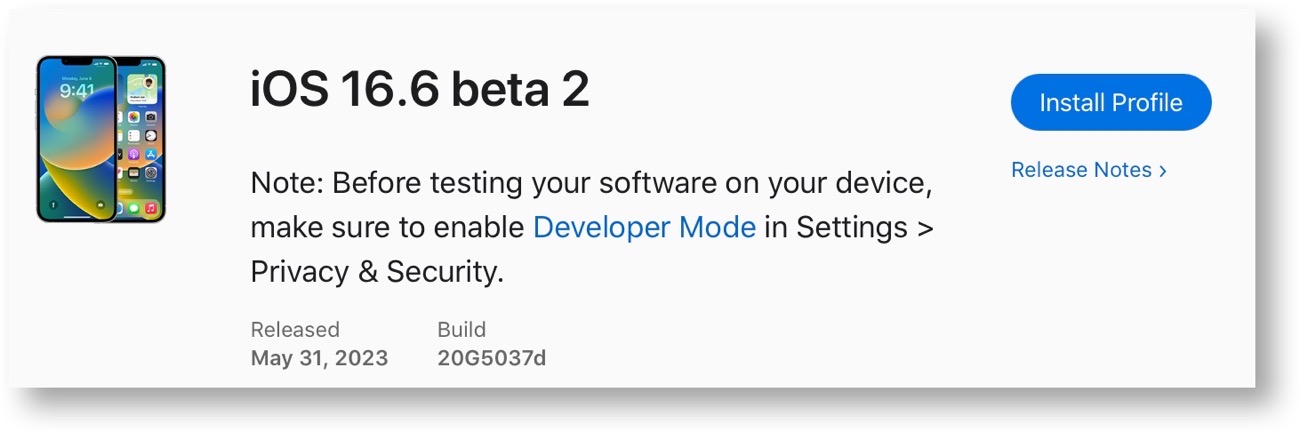 IOS 16 6 beta 2