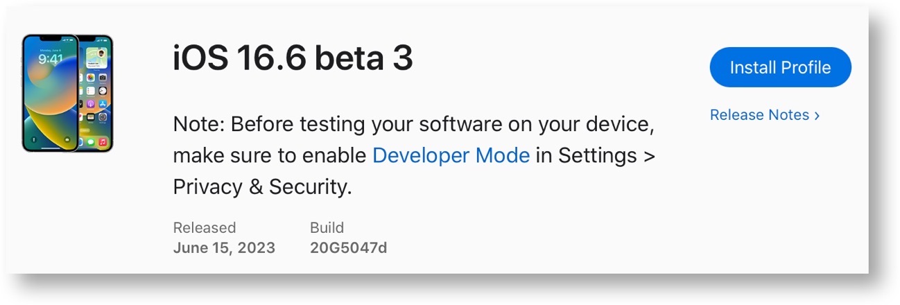 IOS 16 6 beta 3