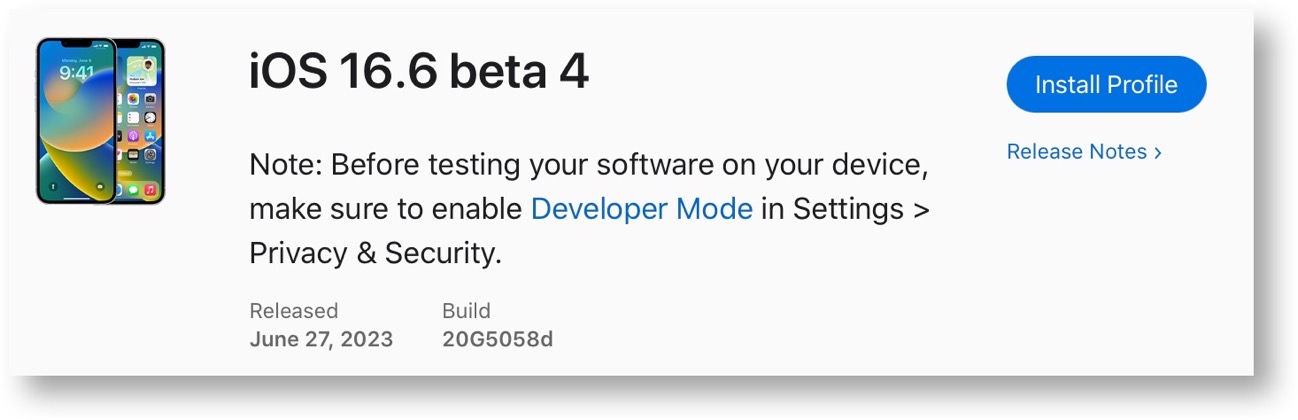 IOS 16 6 beta 4