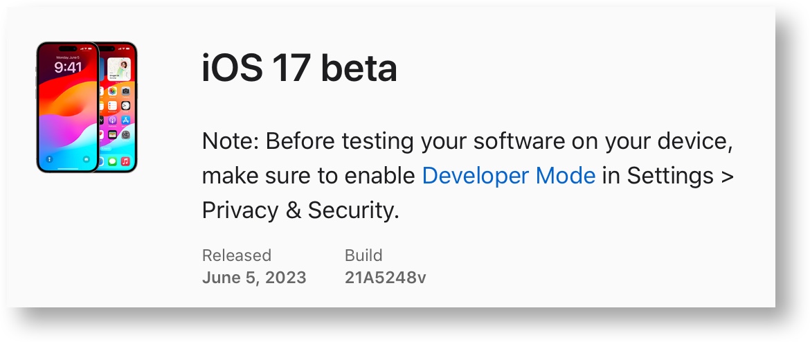IOS 17 beta
