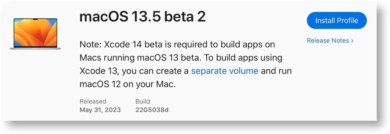 MacOS 13 5 beta 2