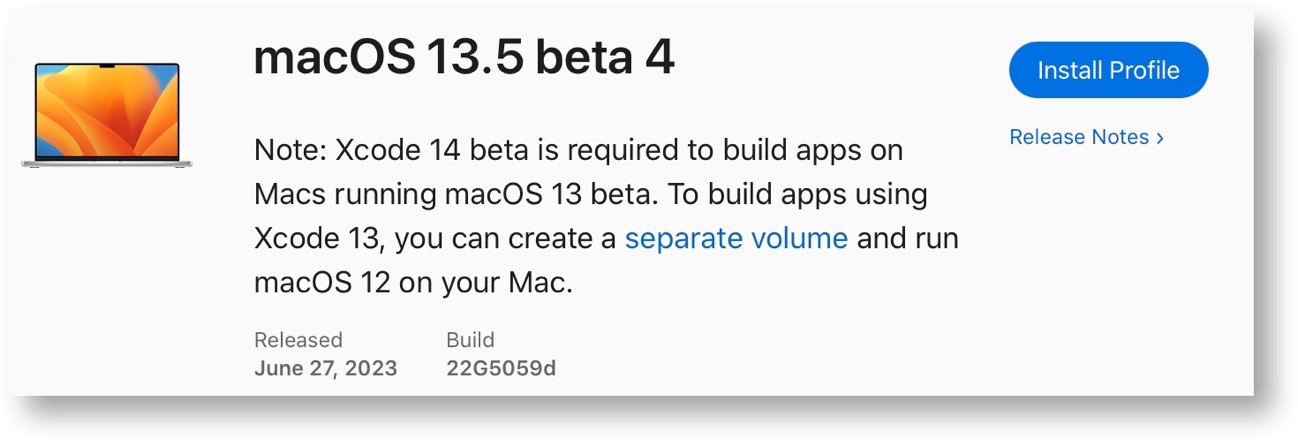 MacOS 13 5 beta 4