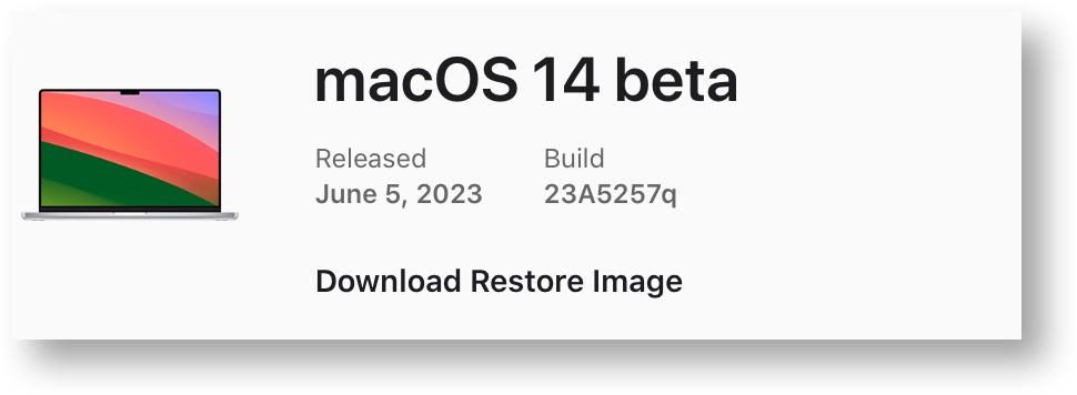 MacOS 14 beta