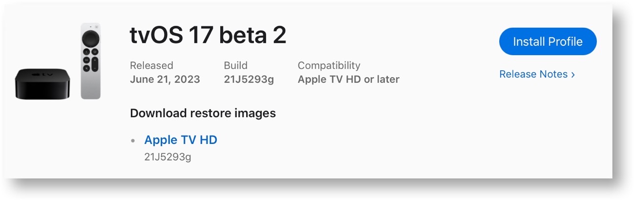 TvOS 17 beta 2