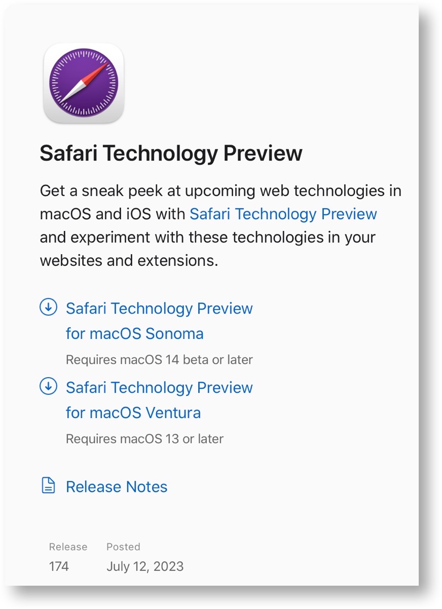 Safari Technology Preview 174