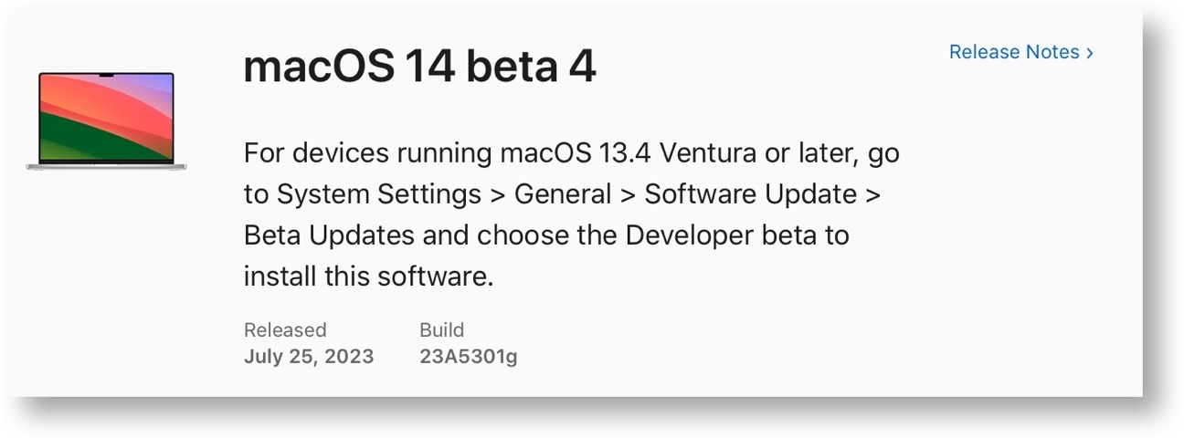 MacOS 14 beta 4