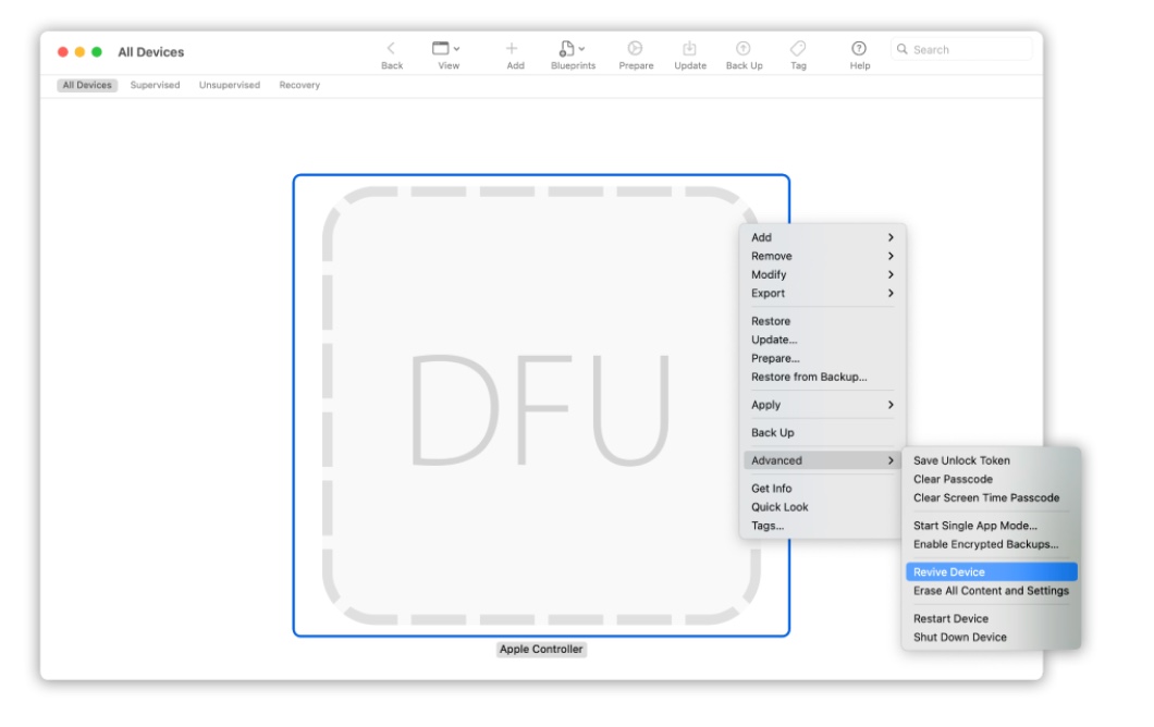 Apple Configurator DFU 02