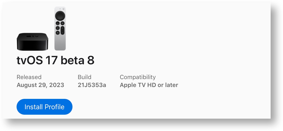 TvOS 17 beta 8