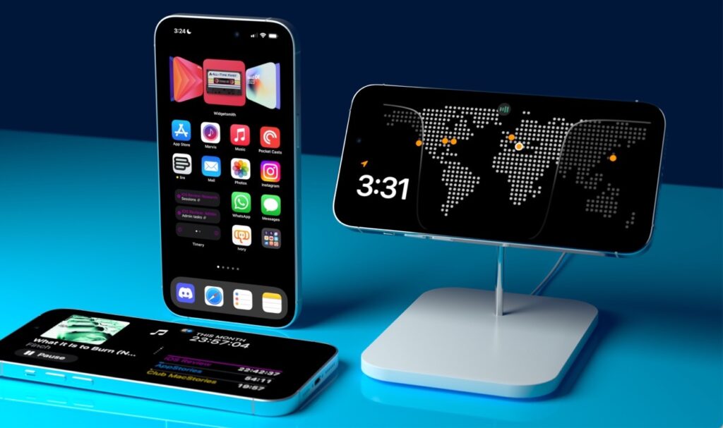 iOS 17 のスタンバイ モードを使用してアイドル時に iPhone をフルスクリーンのスマート ディスプレイに
