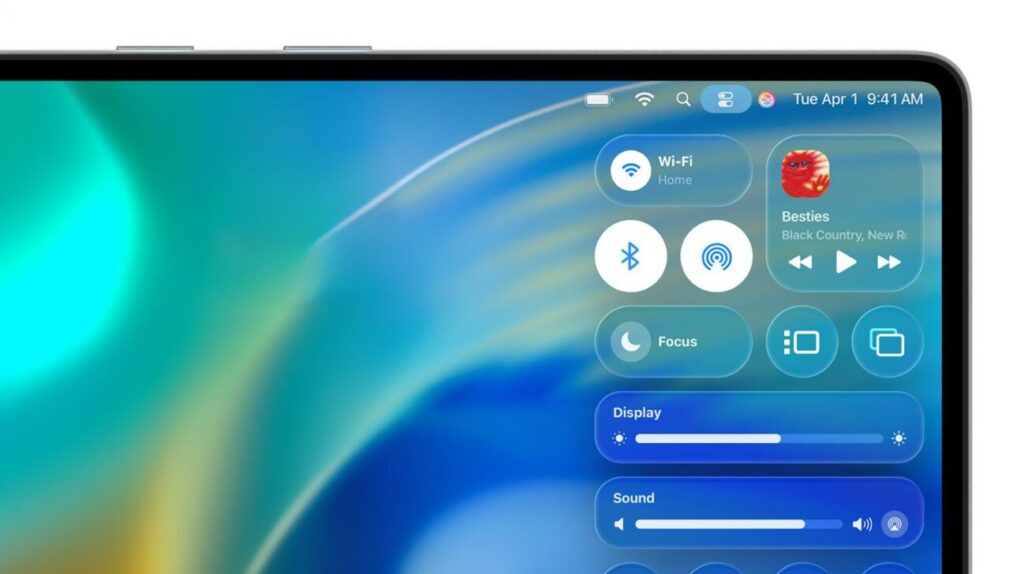 macOS Tahoe のコントロールセンター大幅アップグレード iPhone/iPadから着想を得た新機能が満載