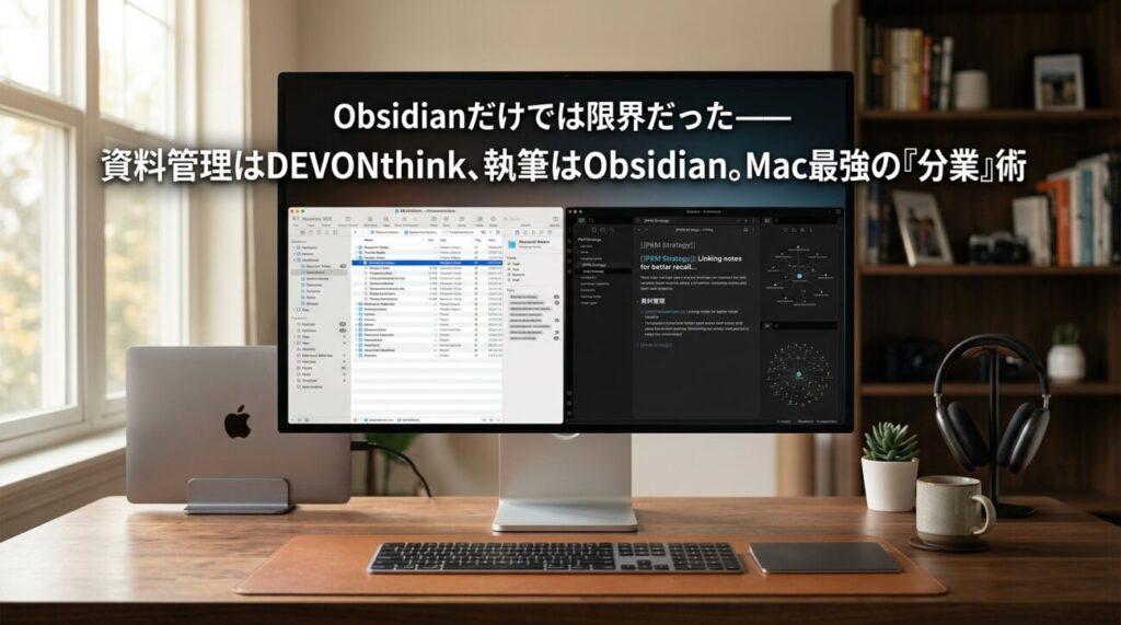 Obsidianだけでは限界だった、Mac最強の資料管理ツールDEVONthink 4と組み合わせて解決したこと