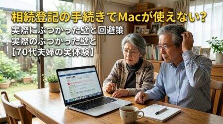 相続登記の手続きでMacが使えない？！実際にぶつかった壁と回避策【70代夫婦の実体験】