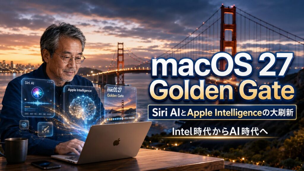 macOS 27 Golden Gate新機能を徹底解説。Siri AI刷新とIntel完全終了という節目